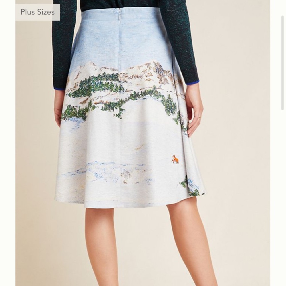 Anthropologie Wonderland A-line midi skirt, NWT! - Picture 5 of 14